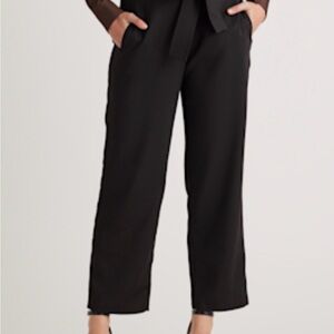 Stretch Crepe Paperbag Pant